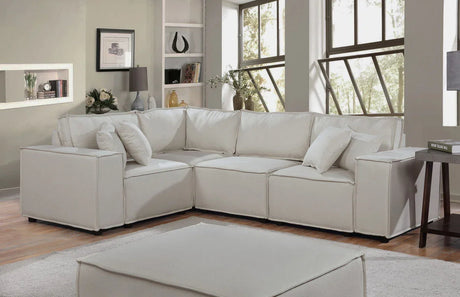 Melrose - Modular Sectional Sofa With Ottoman - Furniture Home Direct