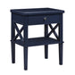 Madison - Nightstand With Open Shelf And Drawer And Decorative Side Panels - Furniture Home Direct