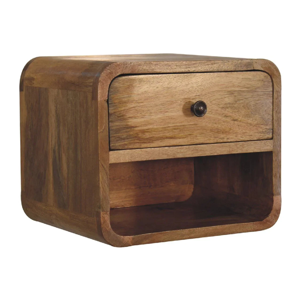 Mini Floating Open Bedside - Oak - Furniture Home Direct