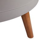 107 Inch Contemporary Sofa With Round Storage Ottoman Grey - Furniture Home Direct