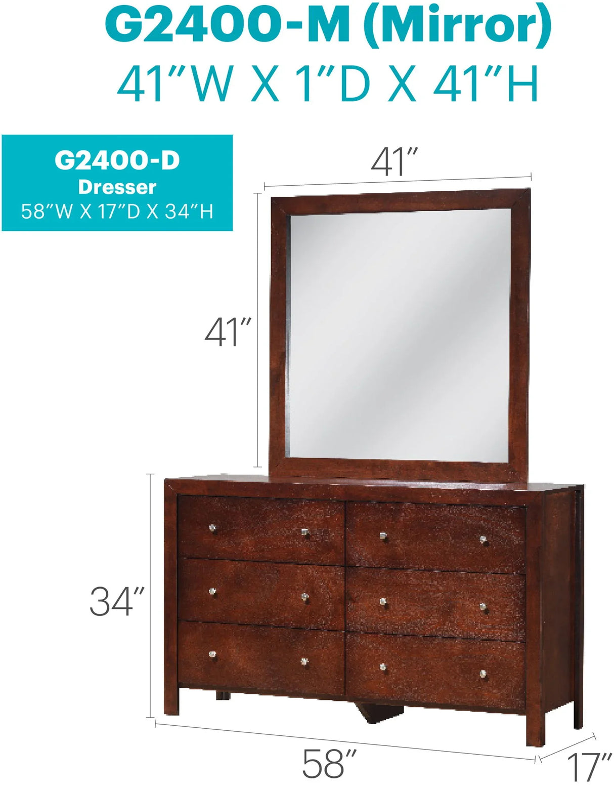 Elegant Transitional Dresser - Furniture Home Direct