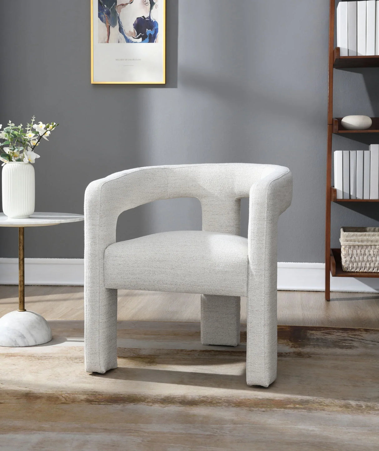 Lomas - Boucle Side Chair (Set of 2) - Beige - Furniture Home Direct
