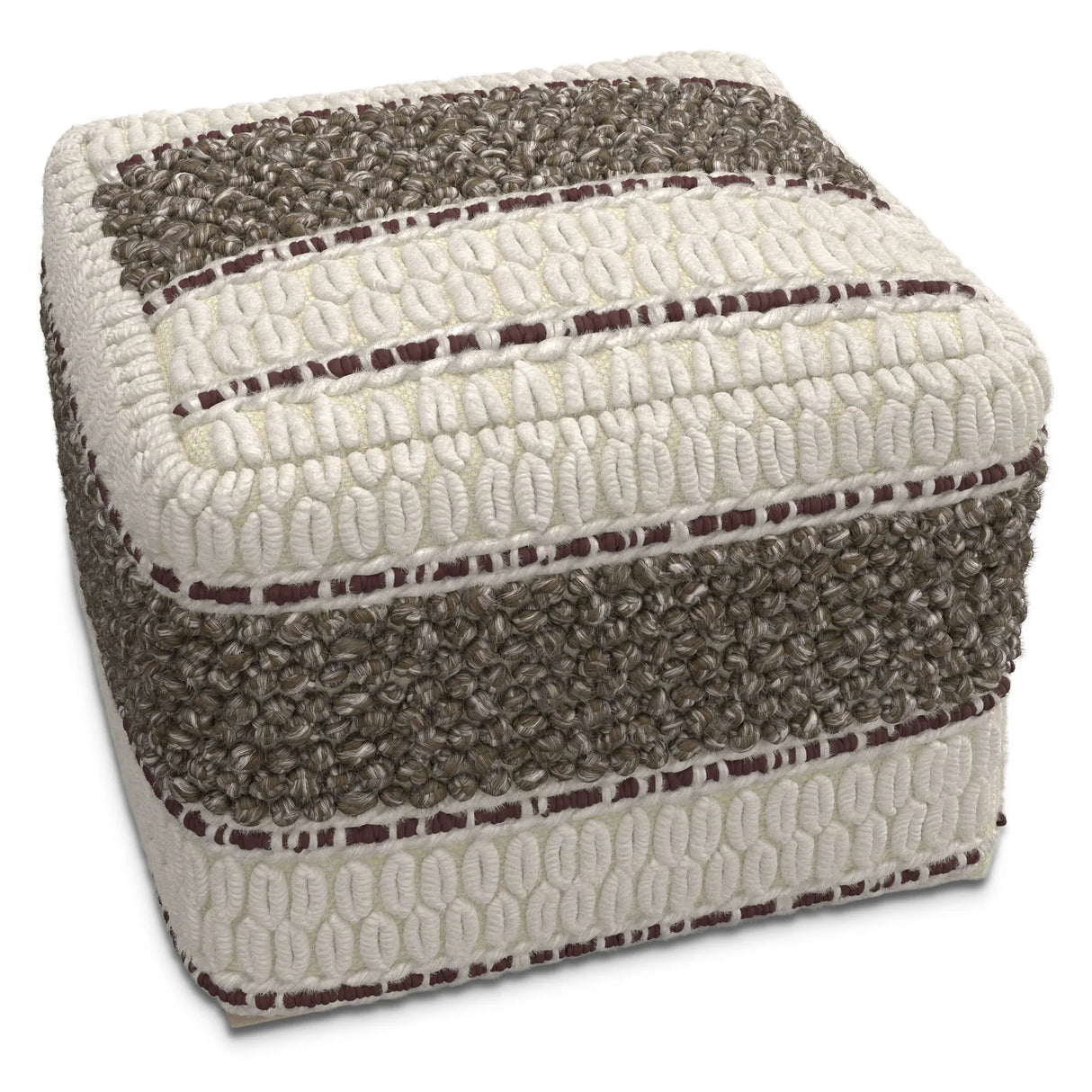 Grady - Handcrafted Square Pouf - Furniture Home Direct