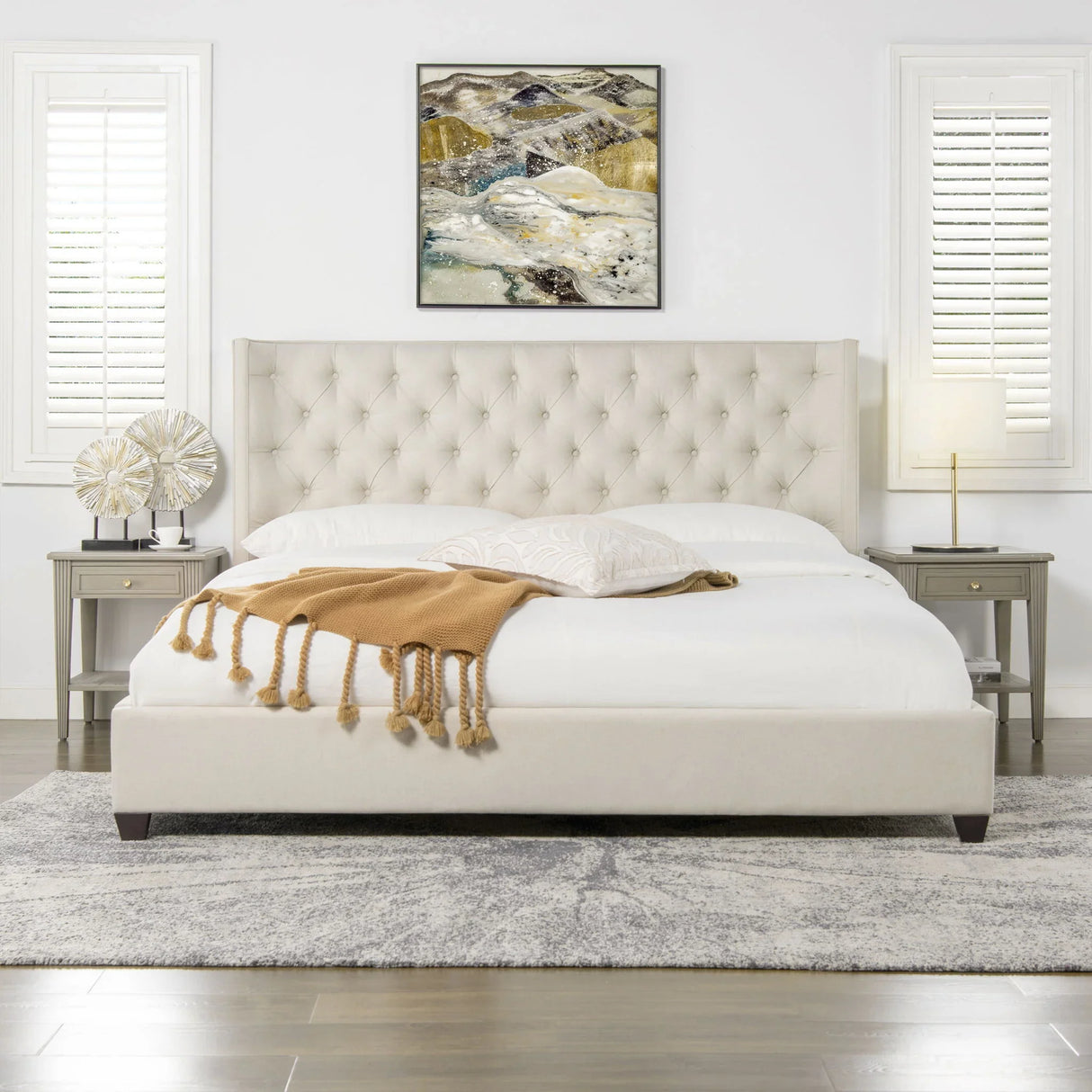 Manhattan - Shelter King Platform Bed Frame - Furniture Home Direct