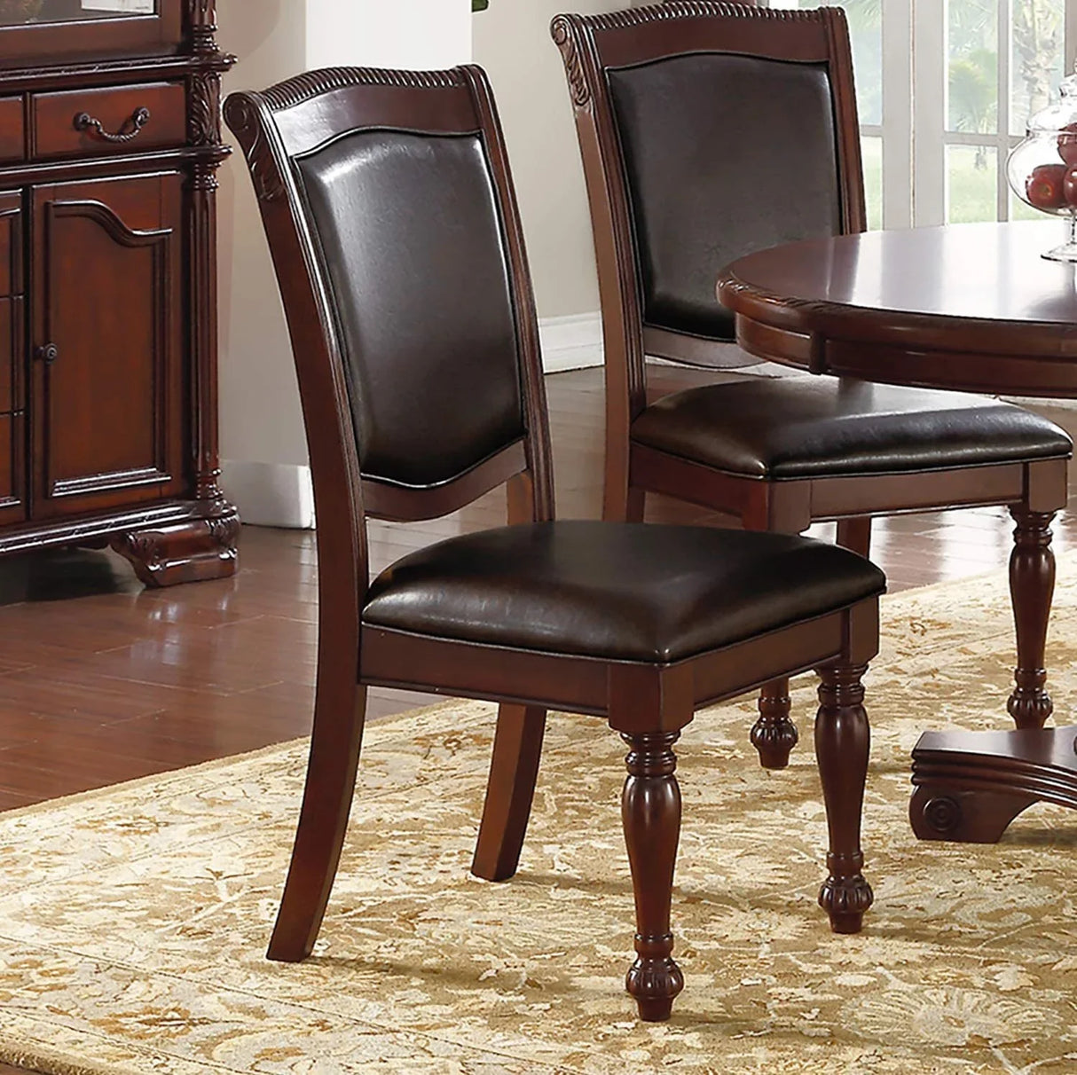 9 Pc Majestic Dining Room Set With Leaf, 2 Arm Chairs And 6 Side Chairs - Furniture Home Direct