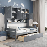 Daybed With All-In-One Cabinet And Shelf - Furniture Home Direct