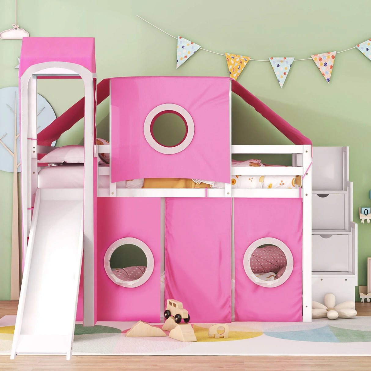 Loft Bed With Tent And Tower - Furniture Home Direct