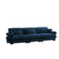 Modern Velvet Sofa With Bolstered Armrests And Pillows - Furniture Home Direct