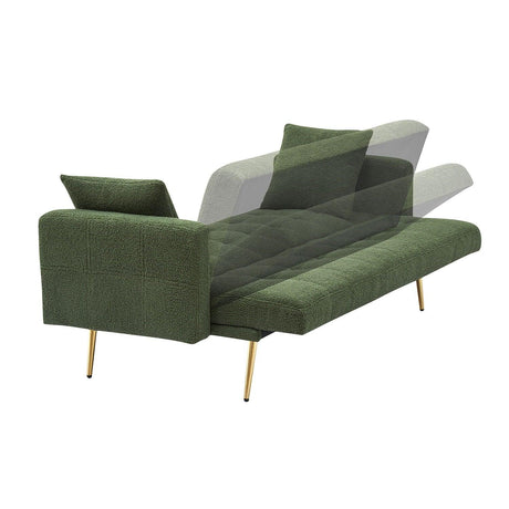Teddy Fleece Sofa Bed With Luxurious Throw Pillows - Furniture Home Direct