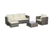6 Piece Outdoor Patio Set - Beige - Furniture Home Direct