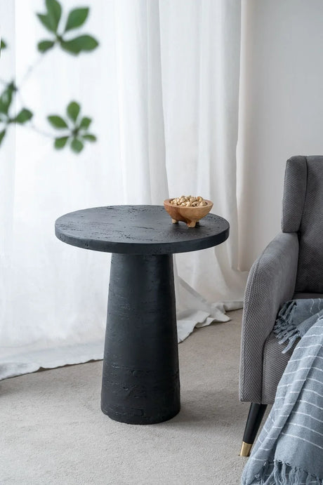 Round Side Table With Pedestal Base - Furniture Home Direct