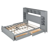 Bed With All In One Cabinet, Shelf And Sockets - Furniture Home Direct