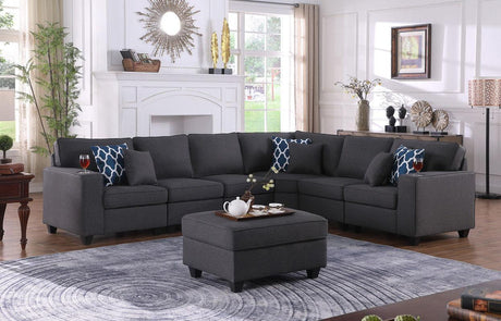 Cooper - Comfort Sectional Sofa With Ottomans And Cupholder - Furniture Home Direct