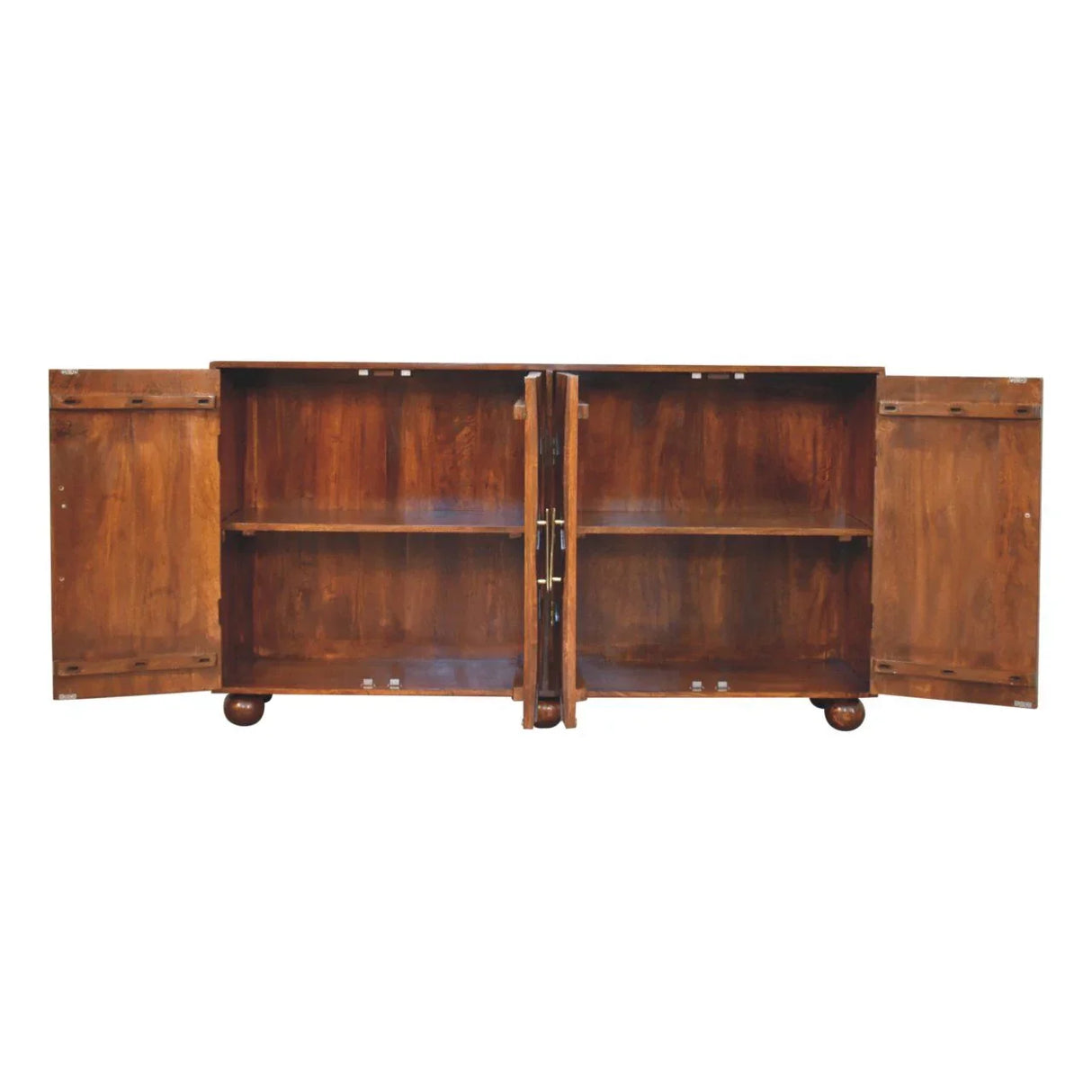 Wavecrest Cabinet, 4 Shelves - Chestnut - Furniture Home Direct