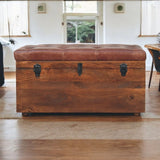 Buffalo - Leather Storage Trunk - Furniture Home Direct