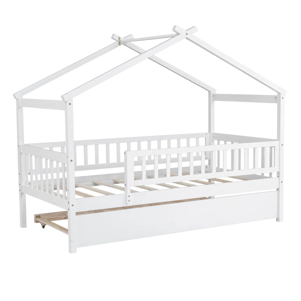Creativity House Bed With Twin Size Trundle - Furniture Home Direct