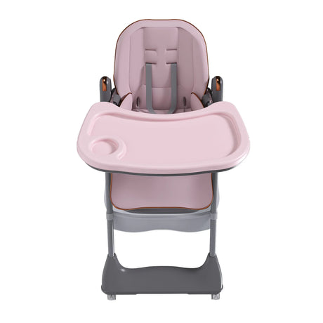 Adjustable Baby High Chair 0-6 Years, Portable Infant Feeding Seat With Safety Belt, Silent Lockable Wheels - Furniture Home Direct