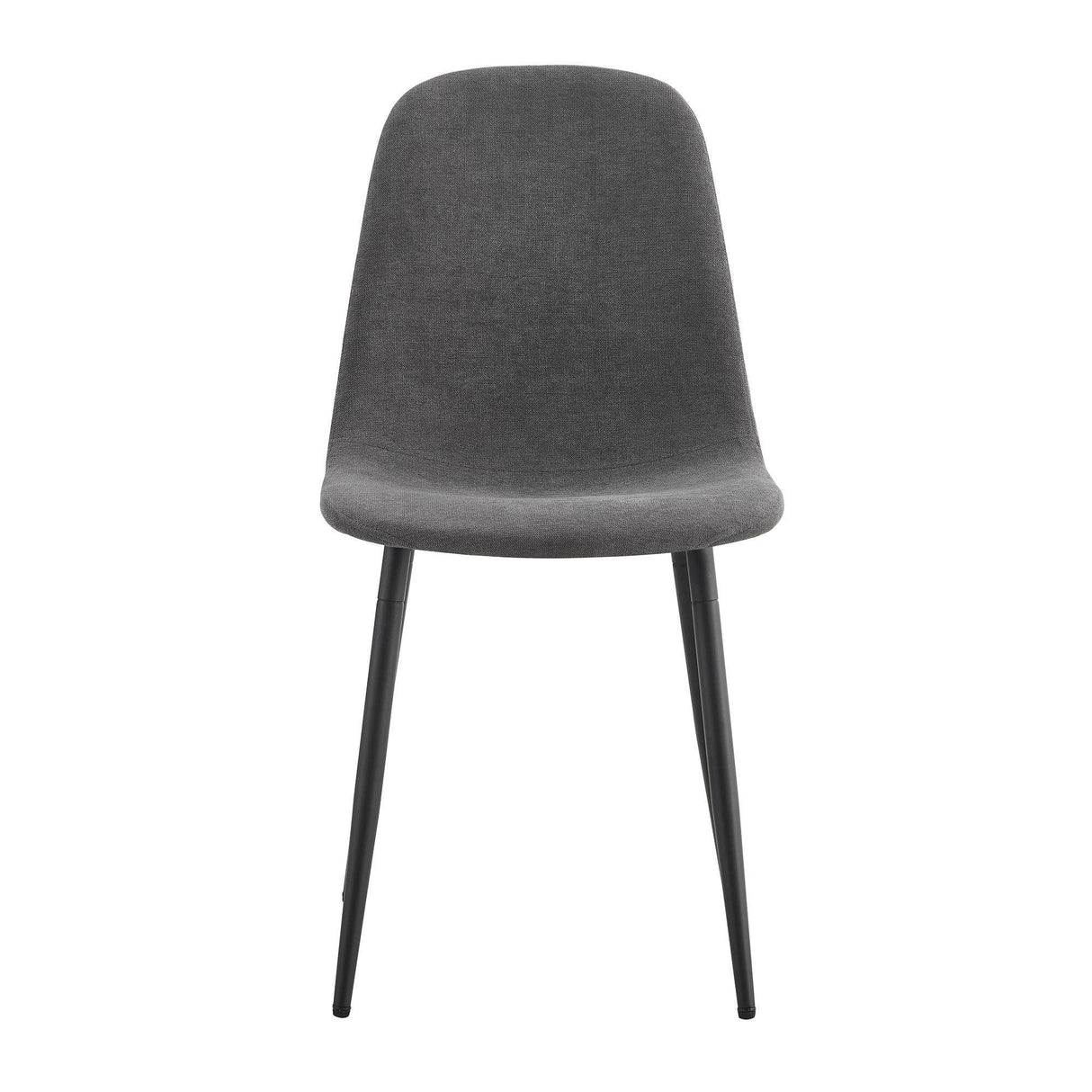 Dining Chair Set Modern Upholstered Linen Cotton Dark Gray - Furniture Home Direct