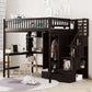 Loft Bed With Bookshelf, Drawers, Desk, And Wardrobe - Furniture Home Direct