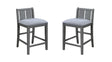 Graham - 20" Upholstered Seat Counter Height Chair (Set of 2) - Furniture Home Direct