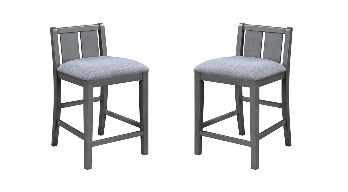 Graham - 20" Upholstered Seat Counter Height Chair (Set of 2) - Furniture Home Direct
