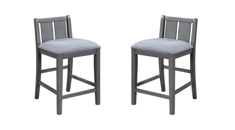 Graham - 20" Upholstered Seat Counter Height Chair (Set of 2) - Furniture Home Direct