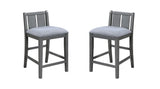 Graham - 3 Piece Small Space Counter Height Dining Table With Shelves And 2 Chairs (Set of 3) - Furniture Home Direct