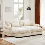 Super Comfort Oversized Modular Sectional Sofa With Movable Ottoman - Furniture Home Direct
