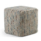 Zoey - Handcrafted Woven Cube Pouf - Furniture Home Direct