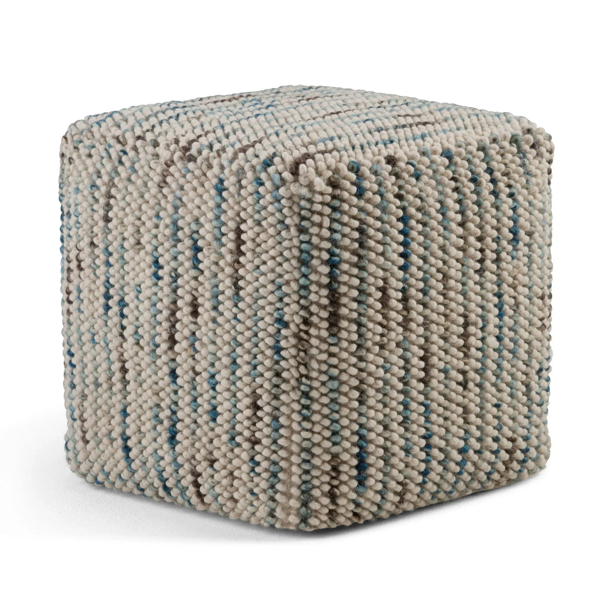 Zoey - Handcrafted Woven Cube Pouf - Furniture Home Direct