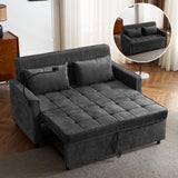 Loveseat Sofa Bed Sleeper With Reversible Backrest, Side Pockets, USB Ports, Phone Holder - Furniture Home Direct