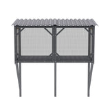 Premium Cat Window Box With Bug Proof Net For Large Indoor Cats Spruce Wood & Polyester - Antique Gray - Furniture Home Direct