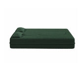 Modern Floor Sofa, With 2 Pillows, Convertible Teddy Fabric Foam Filled Bed - Furniture Home Direct