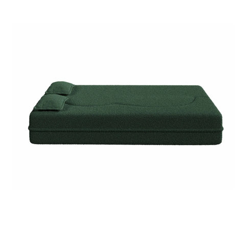 Modern Floor Sofa, With 2 Pillows, Convertible Teddy Fabric Foam Filled Bed - Furniture Home Direct