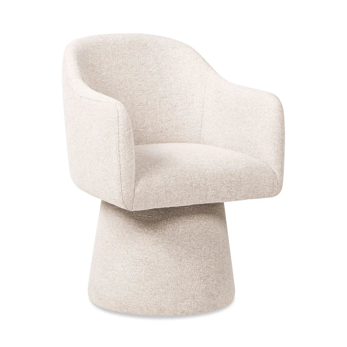 Marcy - Swivel Upholstered Dining Arm Chair - Simple Gray - Furniture Home Direct