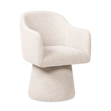 Marcy - Swivel Upholstered Dining Arm Chair - Simple Gray - Furniture Home Direct