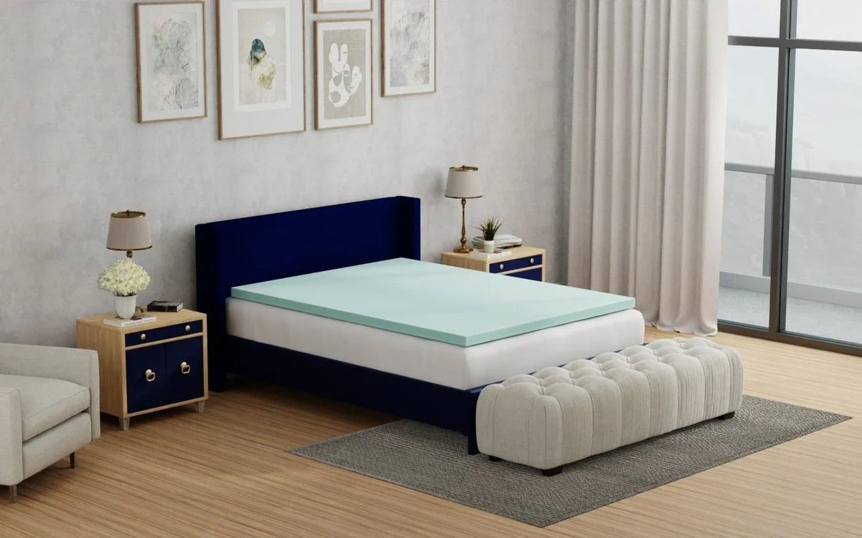 3" Gel Plush Memory Foam Cooling Mattress Topper - Furniture Home Direct