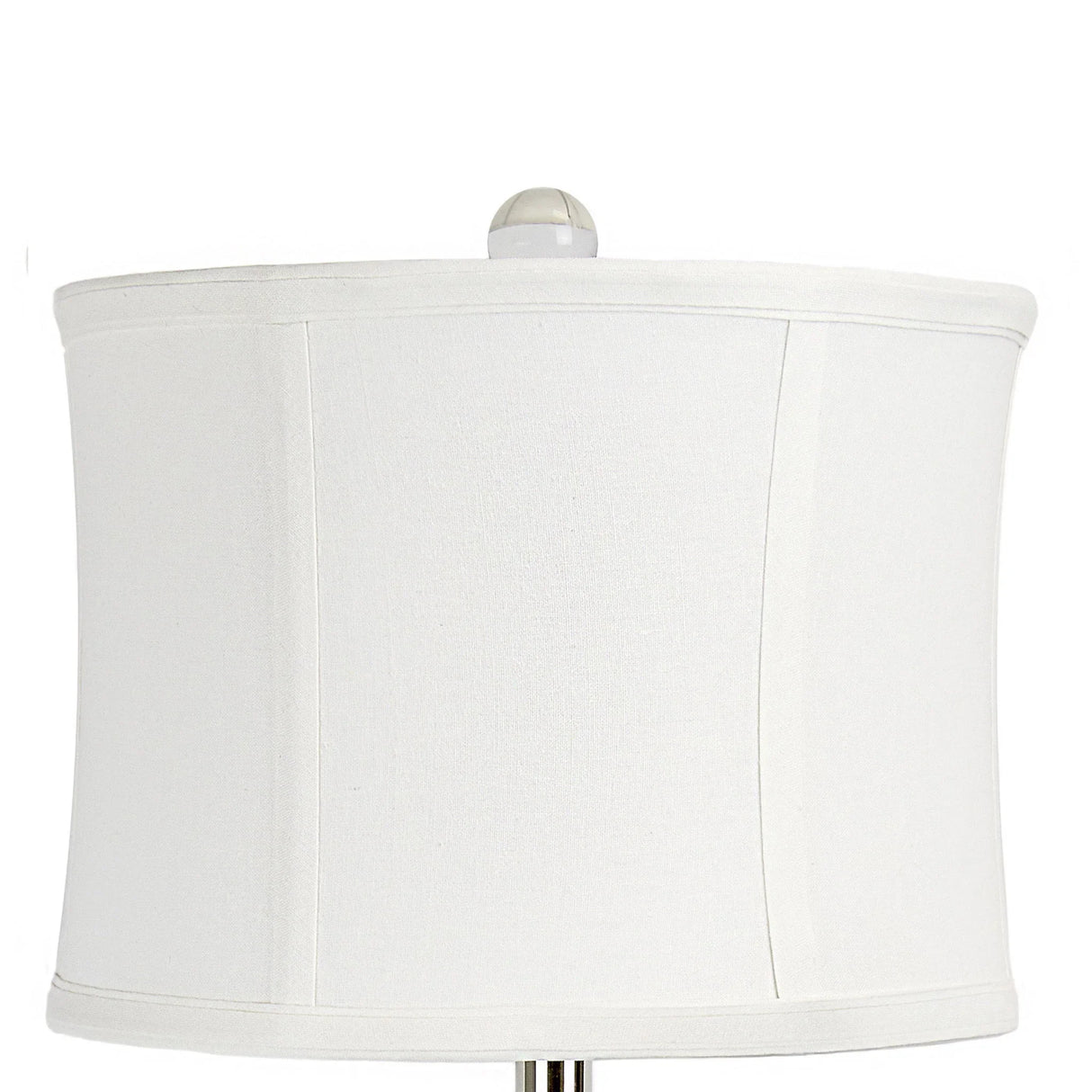 Diamond - Torch Contemporary Crystal Table Lamp (Set of 2) - Clear / Off White / Polished Nickel - Furniture Home Direct