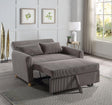 Justine - Corduroy Convertible Sleeper Loveseat - Brown - Furniture Home Direct