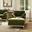 Pasadena - Modern Farmhouse Chaise Lounge Chair - Olive Green - Furniture Home Direct