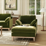 Pasadena - Modern Farmhouse Chaise Lounge Chair - Olive Green - Furniture Home Direct