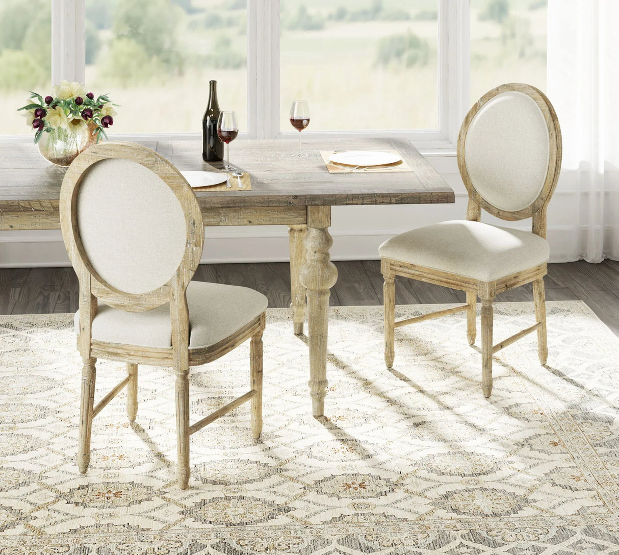 Ludin - Upholstered Dining Chairs (Set of 2) - Brown - Furniture Home Direct