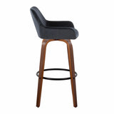 Daniella - Contemporary Fixed Height, Barstool & Swivel And Round Footrest (Set of 2) - Furniture Home Direct