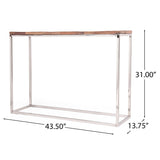 Console Table - Brown / Silver - Furniture Home Direct