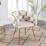 Luxury Modern Simple Leisure Velvet Single Sofa Chair Bedroom Lazy Person Household Dresser Stool Manicure Table Back Chair - Furniture Home Direct
