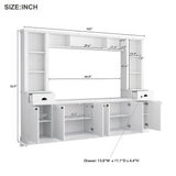 Minimalist Entertainment Wall Unit Set With Bridge For TVs Up To 75" - Furniture Home Direct