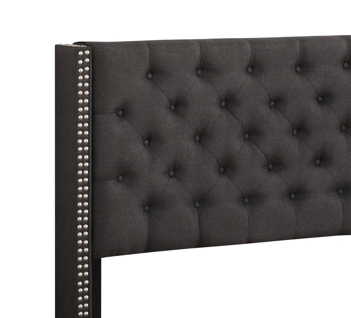 Nailhead Bed Transitional Vibrant - Furniture Home Direct