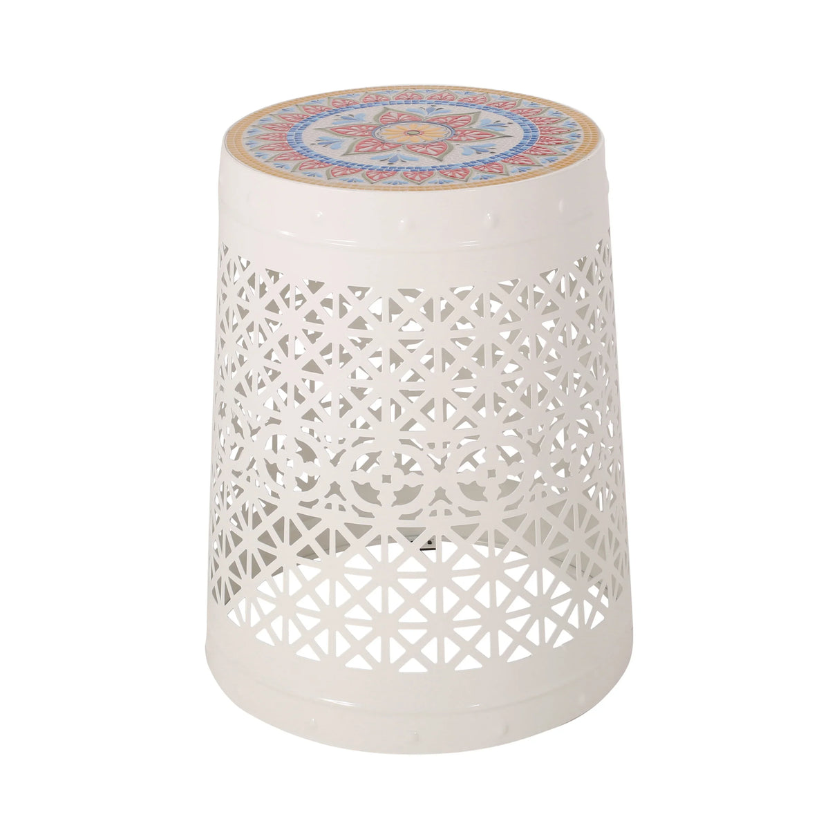 Outdoor Side Table with Flower Design - Furniture Home Direct