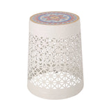 Outdoor Side Table with Flower Design - Furniture Home Direct