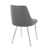 Marche - Contemporary Dining Chair With Metal Legs (Set of 2) - Furniture Home Direct